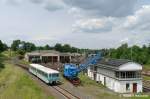 972 502-9 und 772 413-1 aus Niedercunnersdorf am Maschinenhaus in Lbau am 13.06.2011