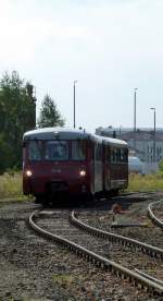 Leichtverbrennungstriebwagen LVT 772 141 der Oberweissbacher Berg und Schwarzatalbahn in Gera.