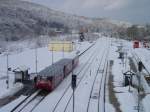 Ganz berraschend standen am 02.12.12 drei Ferkel in Aue/Sachs. Die eine Sonderfahrt machten. Es waren 172 132-3, 172 xxx und 172 760-1. Foto machte ich von der Strassenbrcke!!