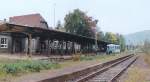 Blick nach Sdosten auf 772 120 und 972 720 im Bahnhof Friedrichroda.