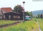 Blick nach Sdosten auf 772 120 und 972 720 im Bahnhof Friedrichroda.