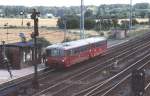 DR Schienenbus BR 172 111-7 im Mai 1992 im Bahnhof Wustermark (Archiv P.Walter)