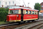 Wismarer Schienenbus  Schweineschnäutzchen  der Borkumer Kleinbahn auf Borkum 1.8.2017