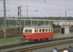 Nrnberg-Langwasser 1985.Auch der Wismarer Schienenbus  Schweineschuzchen  war bei der   Parade zugegen.(Archiv P.Walter)