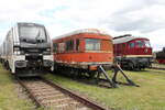 Starkenberger Güterlogistik 159 211 und der CLB VB 169 (Esslinger 23767), sowie die EBS 132 334 am 28.05.2022 beim Eisenbahnfest des Thüringer Eisenbahnvereins im ehem.