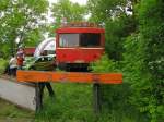 Frnkisches Freilandmuseum Fladungen V.B. 169 B4 (Esslinger 23767) am 25.05.2013 beim 18. Eisenbahnfest unter dem Motto  DR E-Loktreffen  des Thringer Eisenbahnvereins im ehem. Bw Weimar.