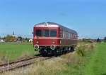 VT 103 der Chiemgauer Lokalbahn am 13.10.2013 bei Halfing.