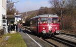 VT 25 der RSE (der fälschlicherweise eine 301er NVR trägt) am Endbahnhof der Sonderfahrt Bonn-Beuel - Satzvey, 3.12.16.