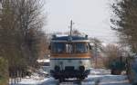 VT 9 der SWEG, Hffenhardt - Neckarbischoffsheim Nord, kurz vor Obergimpern. 08.01.2009