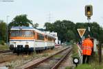 Ein letztes Mal rcken VT 9, VS 142 und VT 26 in Neckarbischofsheim Nord ins Bw 31.7.09