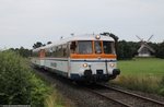 302 027-7 + 302 142-4 Osning-Bahn bei Worpswede am 09.07.2016