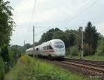 ICE 35 Hamburg Hbf - Kopenhagen passiert am 9.09.09 das Ahrensburger Tunneltal auf dem Weg Richtung Lbeck.