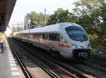 Nach Dnemark unterwegs war am 09.Oktober 2010 ICE-TD 605 017 als Dieser mir am S-Bahnhof Berlin Tiergarten begegnete.