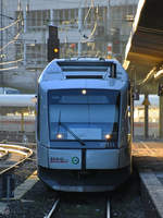 Der Dieseltriebzug VT111 Mitte Februar 2021 am Hauptbahnhof Wuppertal.