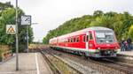 610 513 kam am 29.9.12 in Hersbruck auf Gleis 2 an.