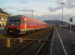 Der 610 008 bei der Einfahrt am 09.12.2007 in Schwandorf.