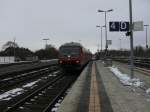 610 019 mit dem RE Nrnberg-MArktredwitz bei der Einfahrt in den Zielbahnhof