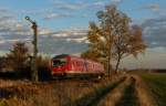 Eine bizarre Abendlichtstimmung herrschte in Freihls mit dem 610 510 bzw.