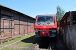 Frontansicht von 610 511 am 14.06.2015 auf dem Gelände vom DB Museum in Koblenz Lützel.