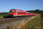 610 012, 610 001 und 610 014 waren am Freitag, 02.08.2013 als RE 3693 bei Oberteich	unterwegs.