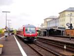 610 516 im Bahnhof Weiden in der Oberpfalz am 29.04.2014.