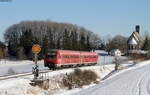 611 019-1 als RE 26391 (Villingen(Schwarzw)-Neustadt(Schwarzw)) bei Löffingen 25.2.18