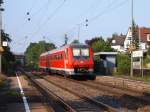 VT 611 020-9 fhrt den RegionalExpress von Ulm HBF nach Ellwangen. Hier, am 23.05.07, bei der Abfahrt aus dem Haltepunkt Hofen(b Aalen).