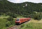 611 021-7 und 611 034-9 als RE 3208 (Ulm Hbf-Donaueschingen) in Hausen im Tal 21.6.18