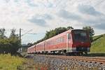 Nachschuss auf 611 011, als dieser am Nachmittag des 20.09.2017 zusammen mit 611 039 als IRE (Ulm Hbf - Basel Bad Bf) bei Thayngen über die Hochrheinbahn in Richtung Schaffhausen fuhren.