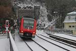 Am Morgen des 15.02.2018 fuhr 611 517 zusammen mit 611 045 als IRE (Ulm Hbf - Basel Bad Bf) durch den Schnee in Laufenburg (Baden) in Richtung Schweiz.