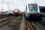 Abgestellt im Oktober 2000 in Kaiserslautern von links 611 015,mitte  611 048 und rechts 611 024.