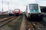 Abgestellt im Oktober 2000 in Kaiserslautern von links 611 015,mitte  611 048 und rechts 611 024.