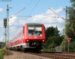 611 032-4,*** und 049-8 als IRE 3261/IRE22491 (Stuttgart Hbf-Aulendorf/Rottenburg( Neckar))bei Oberboihingen 25.7.09