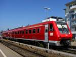 Am 6.August 2009 hatte IRE 3102 (Ulm Hbf-Basel Bad Bf) bei seiner Ankunft in Freidrichshafen ber 60 Minuten Versptung.