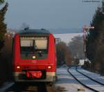 611 044-9 und 037-3 als IRE 3108 (Ulm Hbf-Basel Bad Bf) in Neunkirch 16.2.10