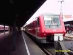 DB 611 (Pendolino), am 9.9.05 in Lindau mit Fahrt nach Ulm Hbf.