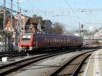 DB - Triebzug 611 007 bei der einfahrt in den Bahnhof Schaffhausen am 01.03.2012