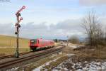 611 049 als RE 22326 nach Rottweil bei der Ausfahrt Döggingen.