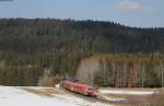 611 016-6 als RE 22311 (Rottweil-Neustadt(Schwarzw)) bei Unadingen 10.3.16