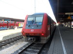 611 016 am 06.05.2016 als RE 22332 (Ulm hbf - Sigmaringen) abfahrbereit in Ulm Hauptbahnhof.