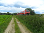 611 006 als Re 22336 (Ulm hbf - Sigmaringen) hier zu sehen kurz nach dem Bahnhof Allmendingen.