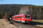 611 031-6 als RE 3210 (Ulm Hbf-Neustadt(Schwarzw)) bei Unadingen 6.2.18