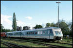 Betriebspause für VT 611524 am 10.5.2002 im HBF Lindau.