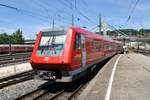 611 545-4 verlässt am 01.06.2019 als RE22316 nach Sigmaringen den Ulmer Hauptbahnhof.