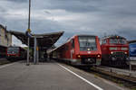 Klassiker in Friedrichshafen Stadt, in dern Mitte 611 020+045 als RE nach Aulendorf am 28.05.19