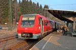 Am Morgen des 06.03.2014 stand der Ulmer 611 011 als IRE 3209 (Neustadt (Schwarzw) - Herbertingen) im Start Bahnhof und wartet auf die Ausfahrt in Richtung Donaueschingen.