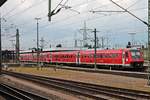 Nachschuss auf 611 014, der am 22.07.2015 zusammen mit 611 502 als IRE (Ulm Hbf - Basel Bad Bf) in den Endbahnhof auf Gleis 8 einfuhren.