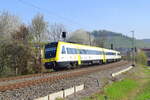 612 106 im April 2020 bei Metzingen (Württ.) auf dem Weg nach Albstadt-Ebingen