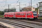 Am 28.08.2015 fuhr 612 593 aus Richtung Abstellplatz in den hauptbahnhof von Regensburg, um kurze Zeit später als RE nach Hof Hbf zu fahren.