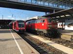 612 003 als Re nach Oberstdorf    218 496 als Ire nach Lindau     So gesehen Ulm Hbf 24.06.17